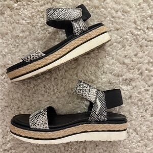 Stylish Black and White Sandals